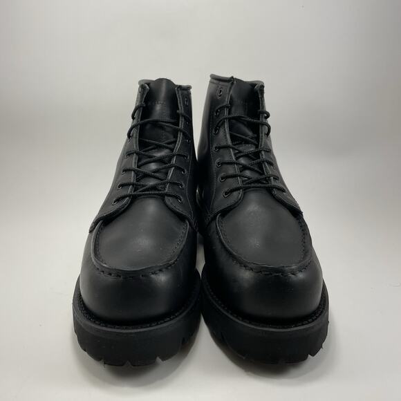 Red Wing Shoes Porter Moc 6" Lace Up Boots Womens Size 10 Black Leather 3497 - Picture 2 of 11